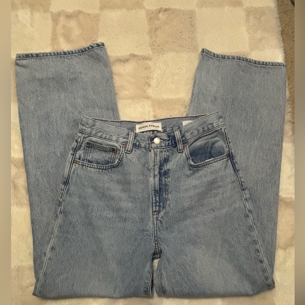 Aritzia Denim Forum Farrah High Rise Wide Leg Denim